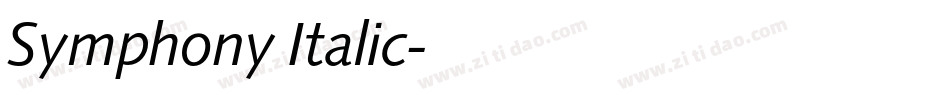 Symphony Italic字体转换